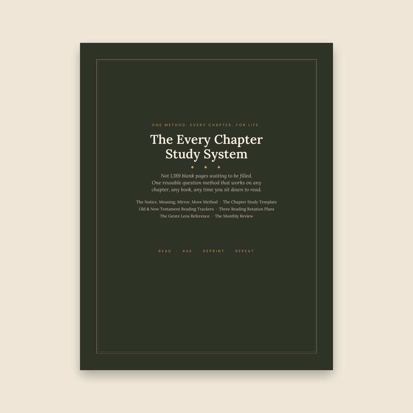 The Every Chapter Study System printable Bible study resource cover
