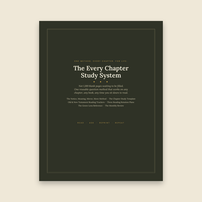 The Every Chapter Study System printable Bible study resource cover