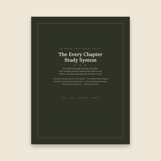 The Every Chapter Study System printable Bible study resource cover